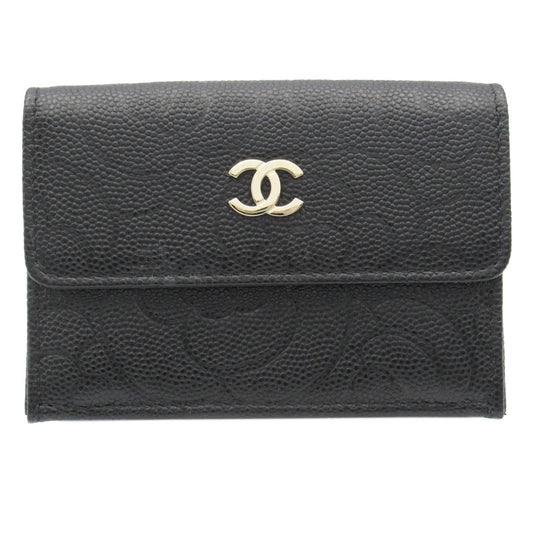 Chanel Black Leather Wallet (Tri-Fold) ()