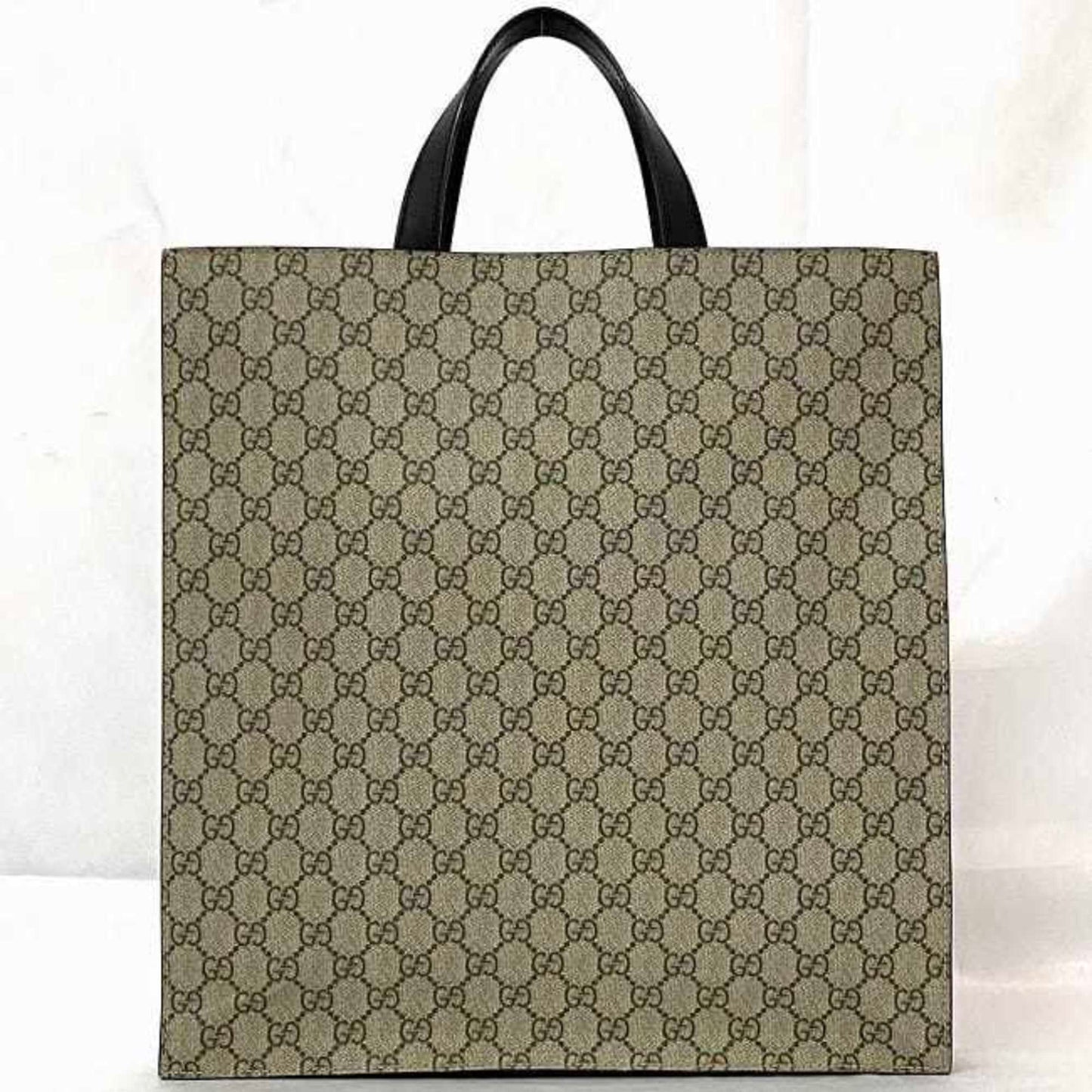 Gucci Beige Black Gg Supreme Tote Bag ()