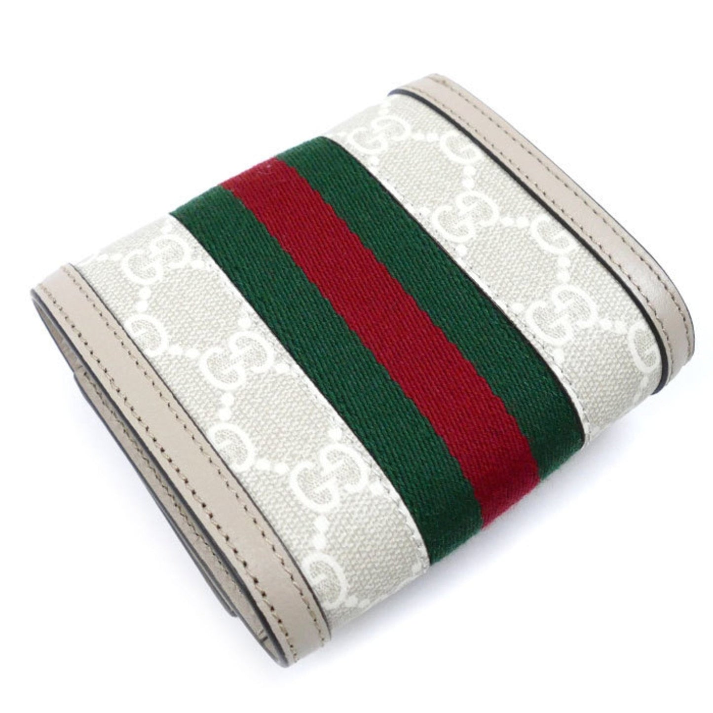 Gucci Beige White Gg Supreme Canvas Leather Wallet (Bi-Fold) ()