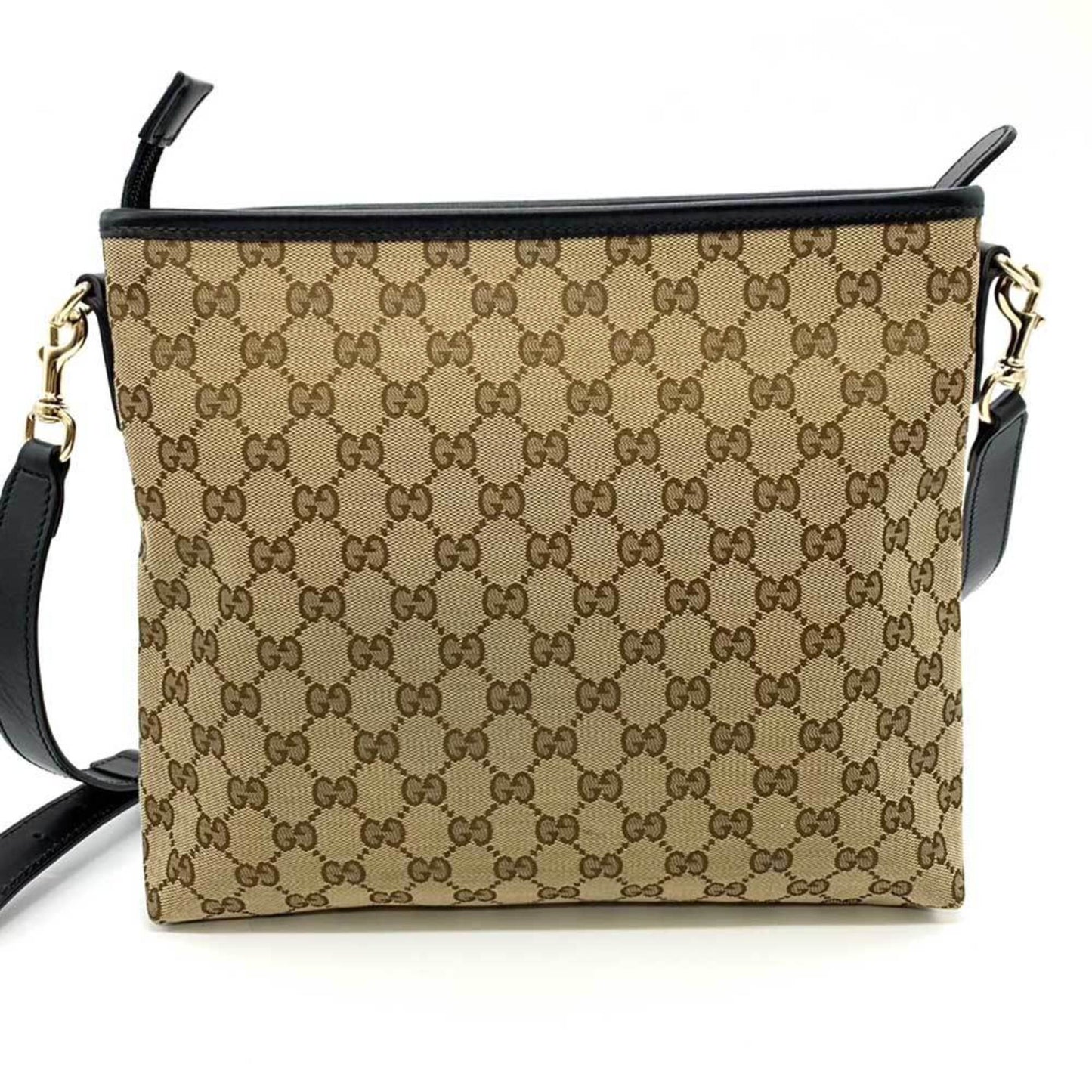 Gucci Sherry Line Black Brown Green Multi-Color Red Color Gg Canvas Leather Shoulder Bag ()