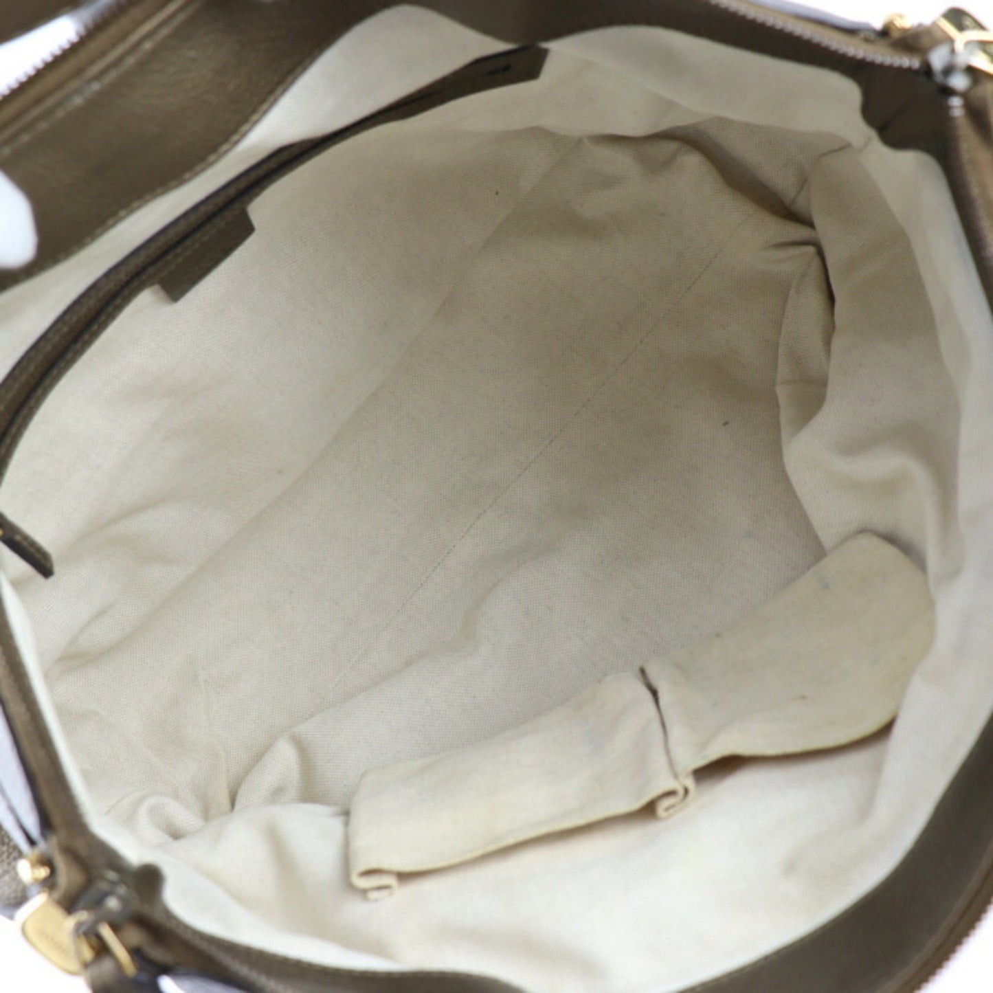 Gucci Bronze Leather Handbag Shoulder Bag Tote Bag ()