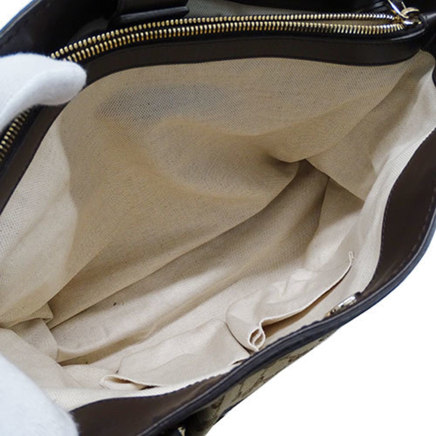 Gucci Beige Brown Gg Canvas Tote Bag ()