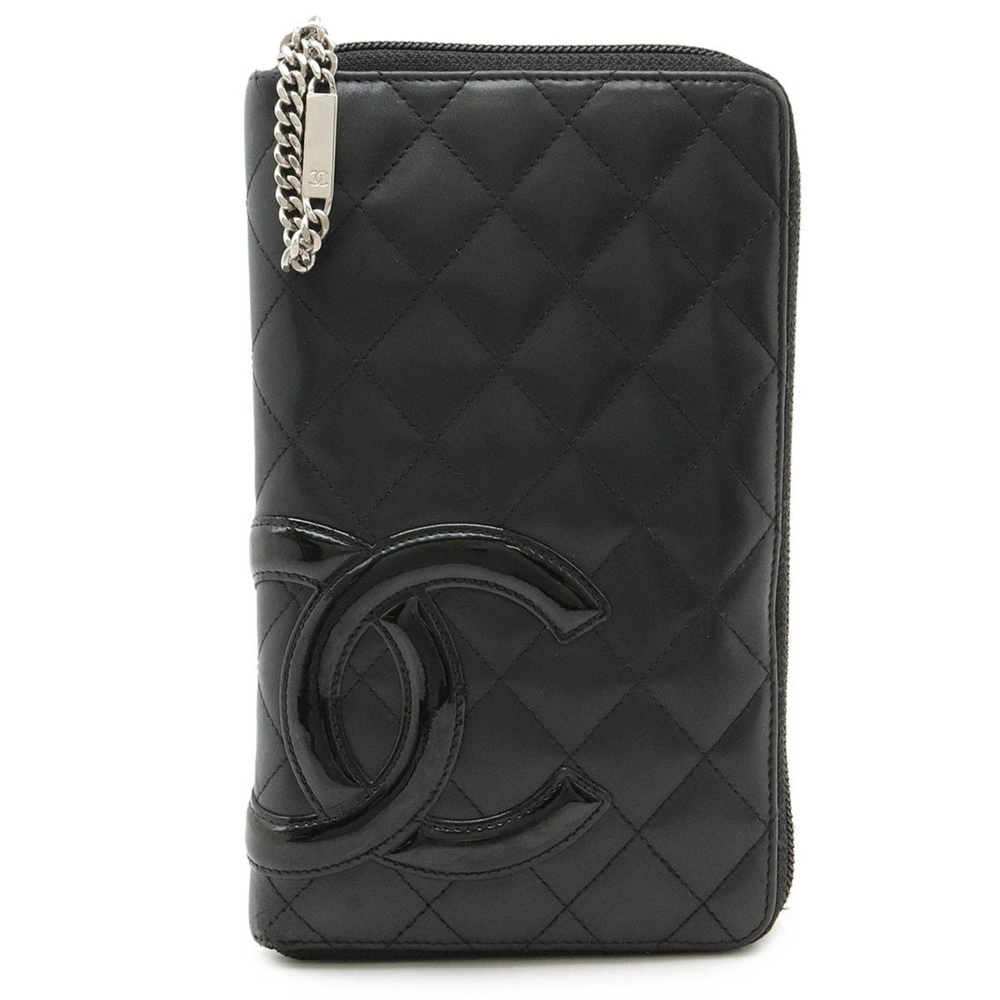 Chanel Black Pink Leather Wallet (Bi-Fold) ()
