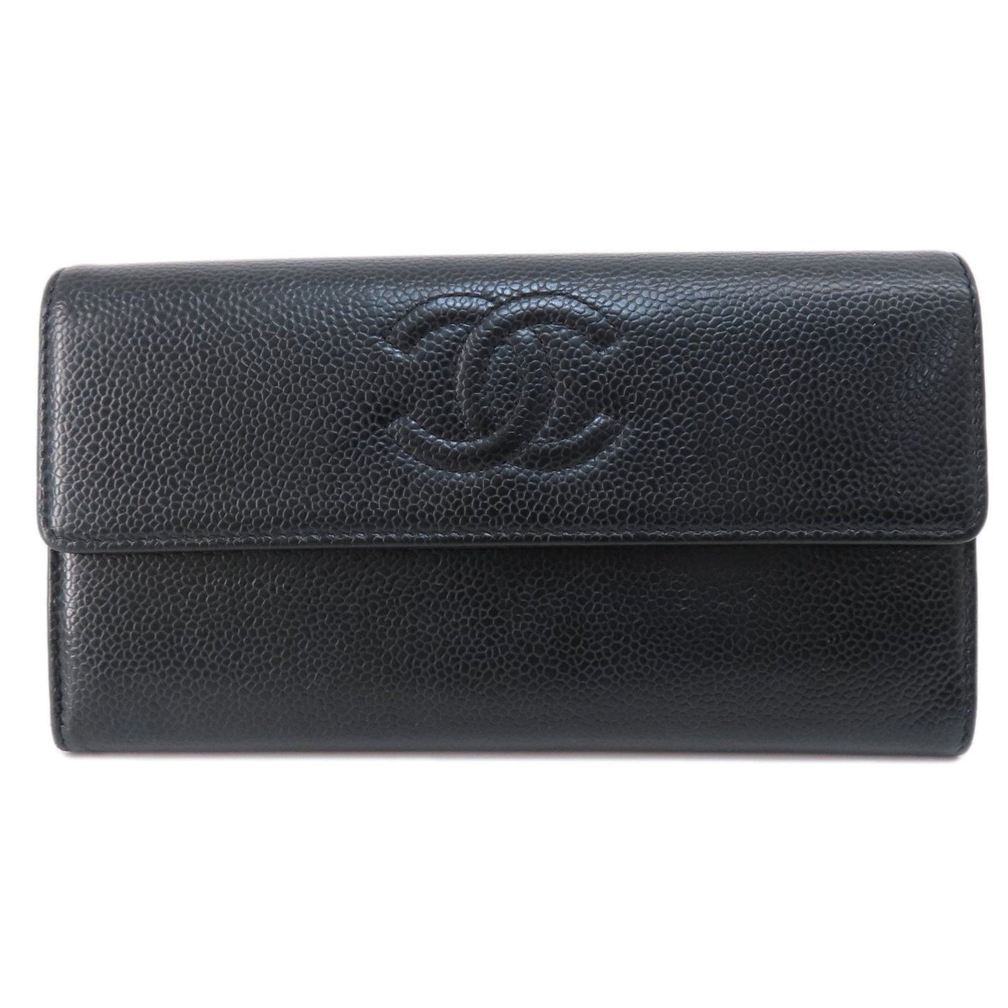 Chanel Black Grained Calfskin Coin Purse/Coin Case ()