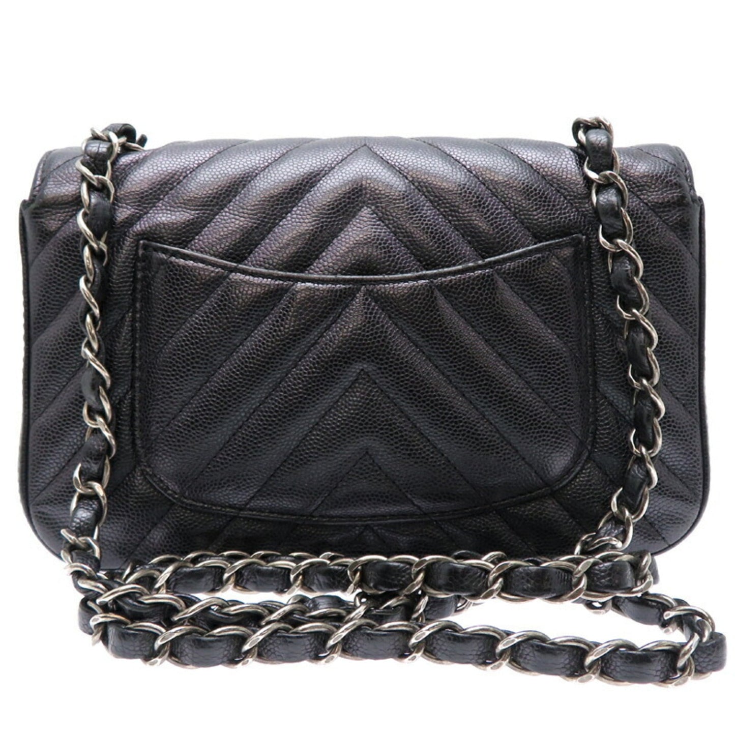 Chanel Black Caviar Leather Shoulder Bag ()