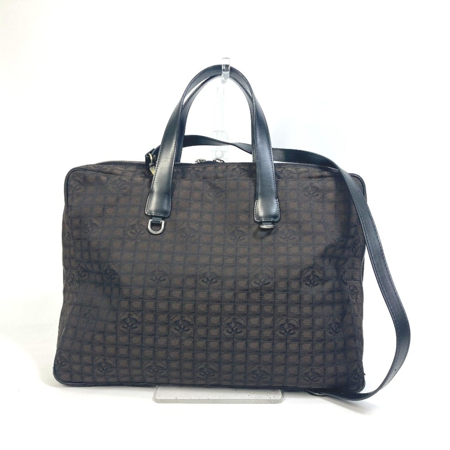 Chanel Brown Cloth Briefcase ()