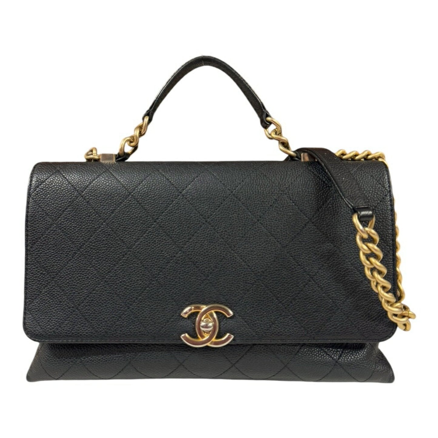 Chanel Black Caviar Leather Shoulder Bag ()