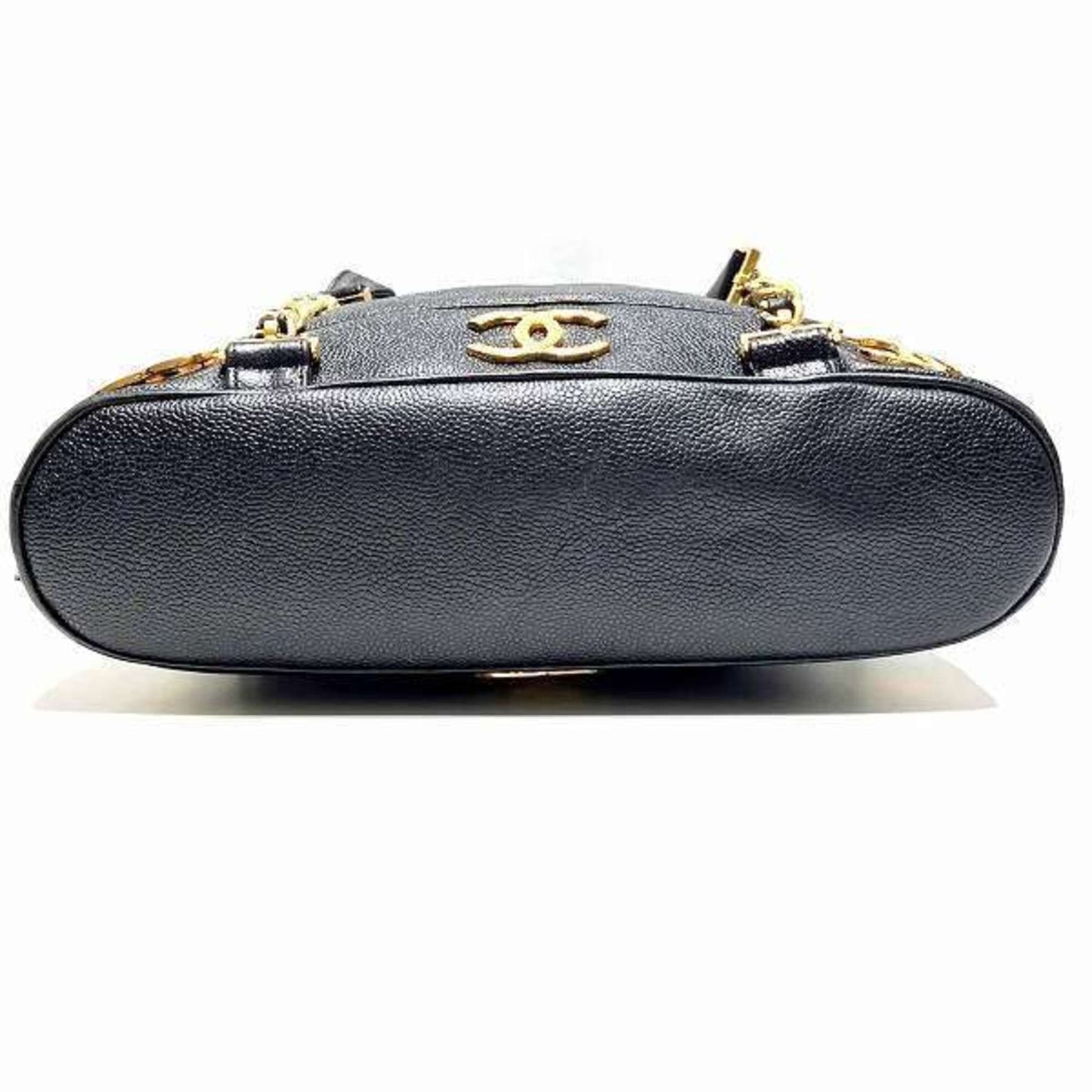 Chanel Black Grained Calfskin Backpack ()