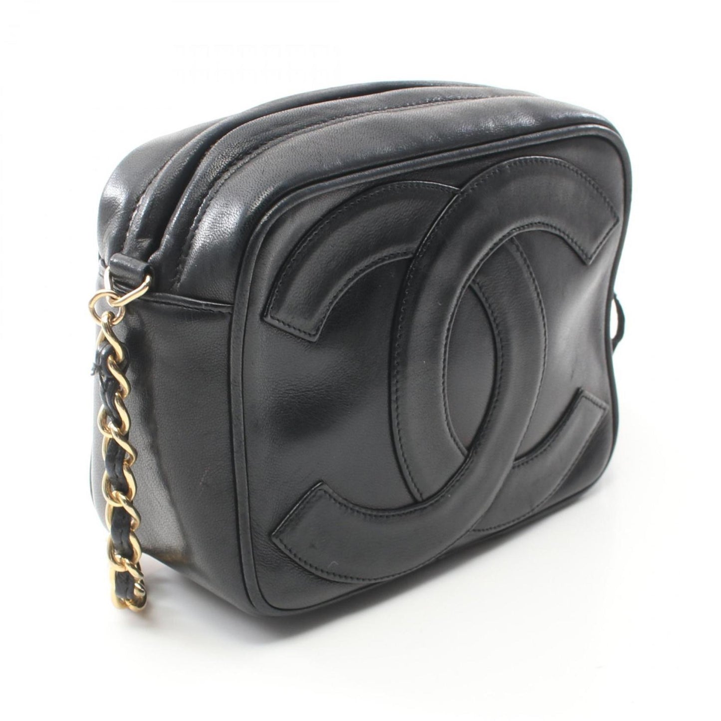 Chanel Black Leather Shoulder Bag ()