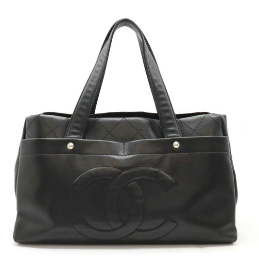 Chanel Black Caviar Leather Tote Bag ()