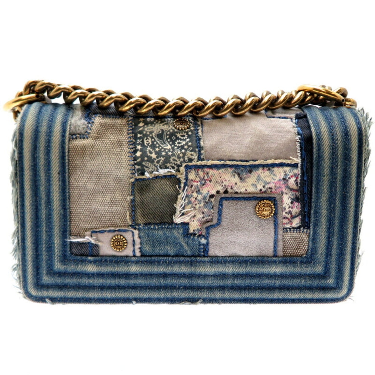 Chanel Blue Denim Shoulder Bag ()