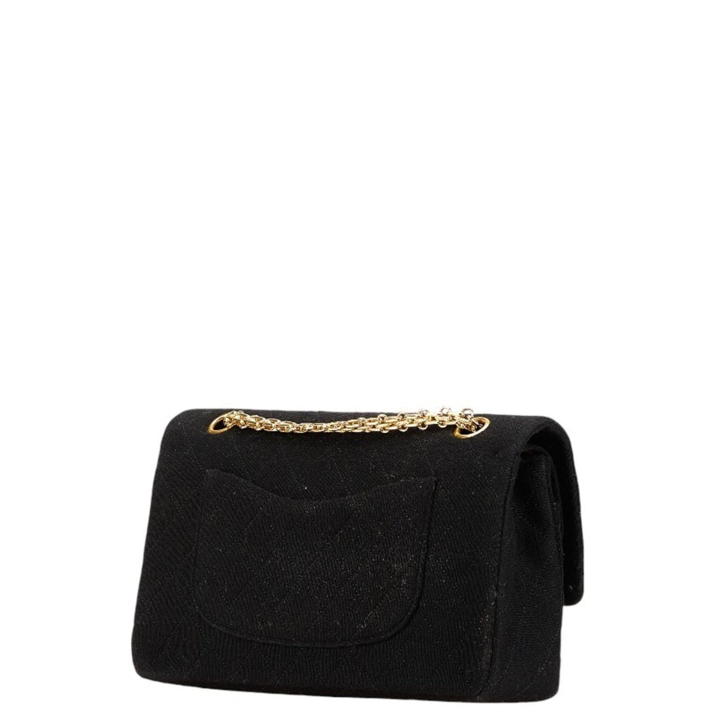 Chanel Black Cotton Jersey Shoulder Bag ()