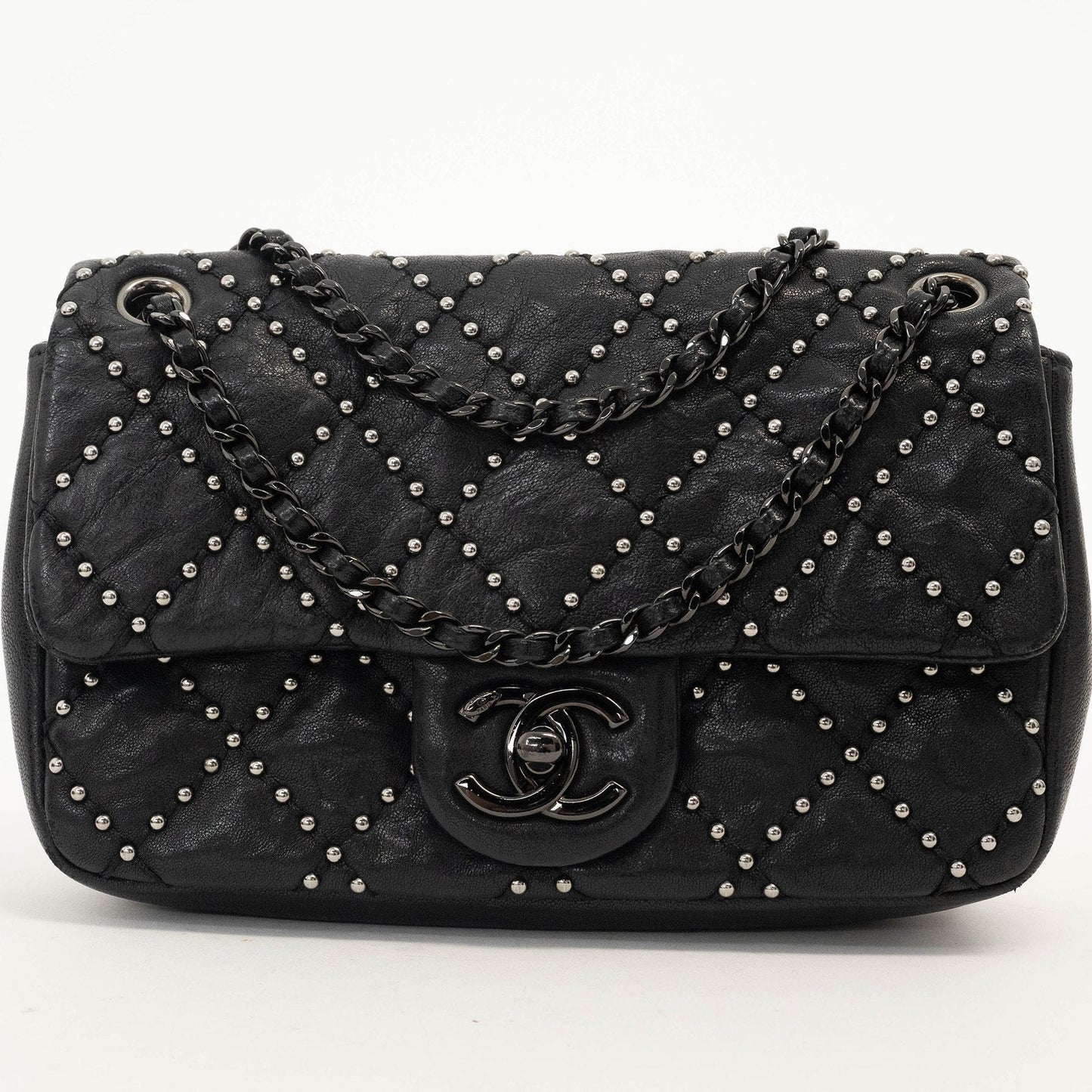 Chanel Black Leather Shoulder Bag ()