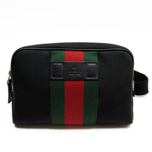 Gucci Black Nylon Canvas Sling Bag ()