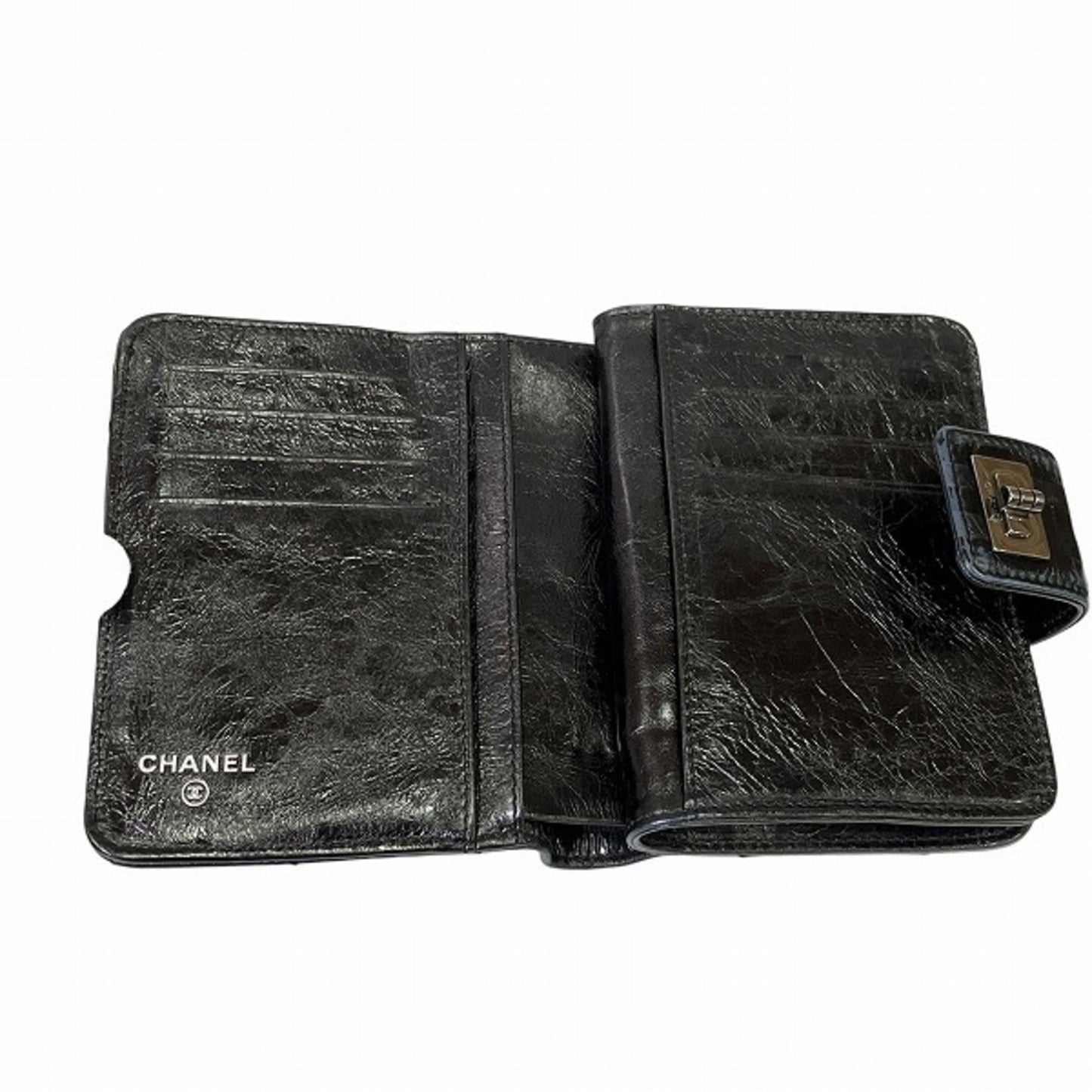 Chanel Black Leather Wallet (Bi-Fold) ()