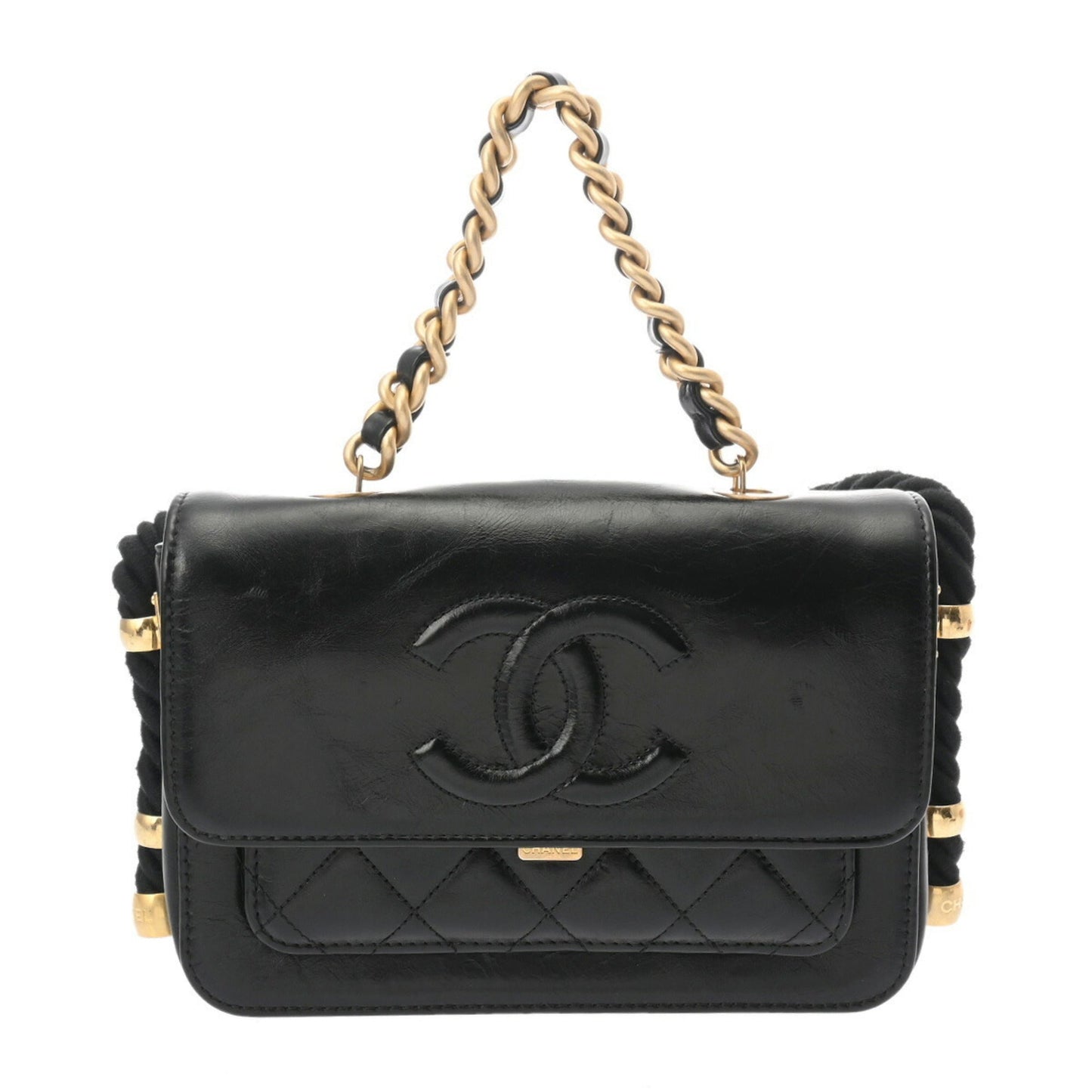 Chanel Black Leather Shoulder Bag ()