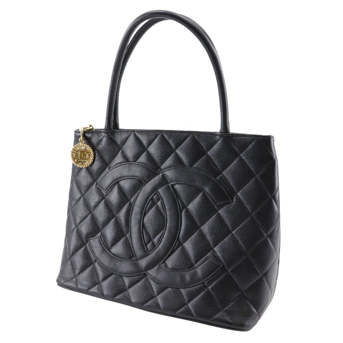 Chanel Black Caviar Leather Tote Bag ()
