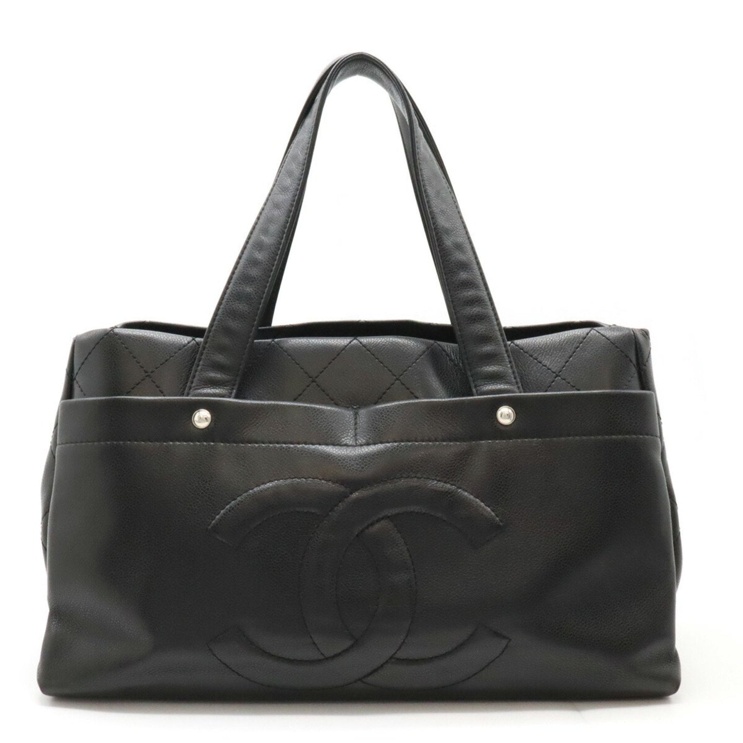 Chanel Black Caviar Leather Tote Bag ()