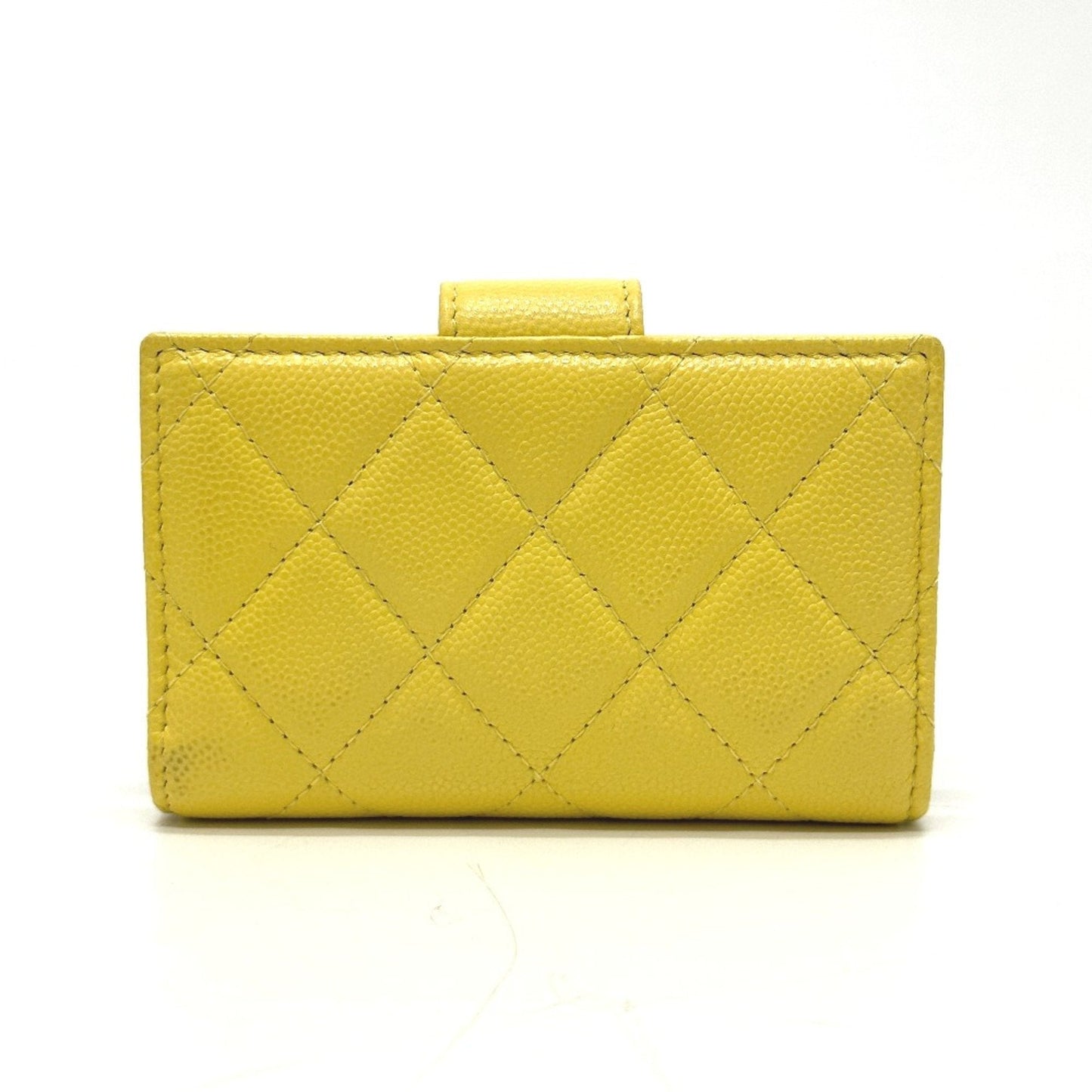 Chanel Yellow Leather Coin Purse/Coin Case ()