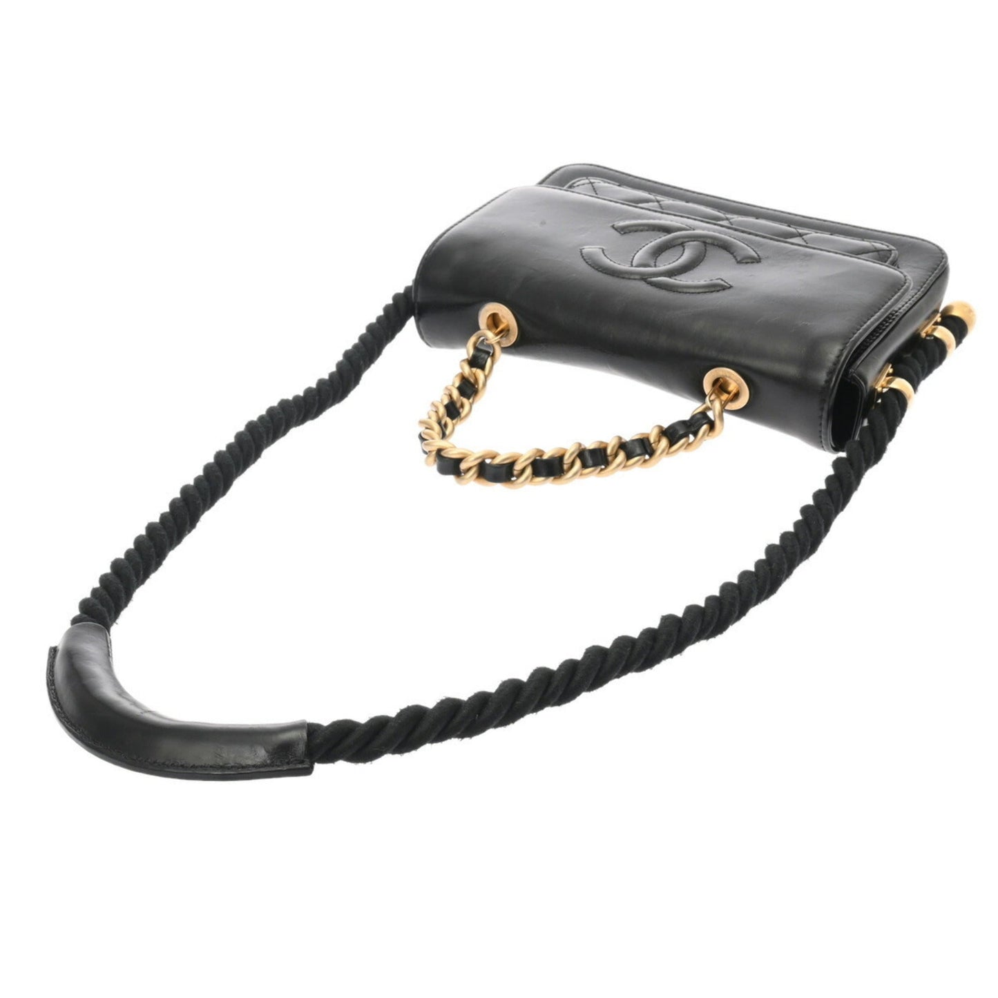 Chanel Black Leather Shoulder Bag ()