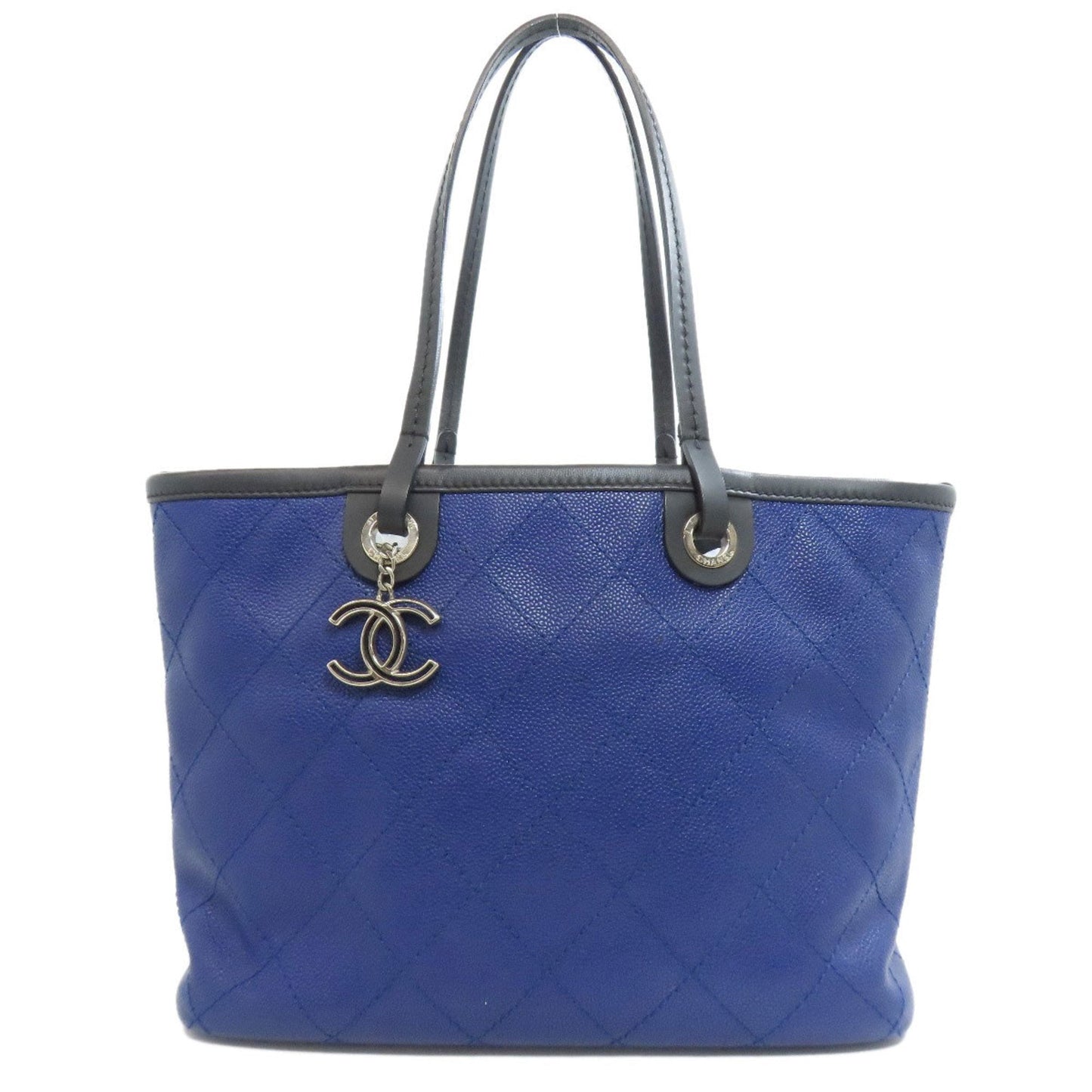 Chanel Blue Caviar Leather Tote Bag ()