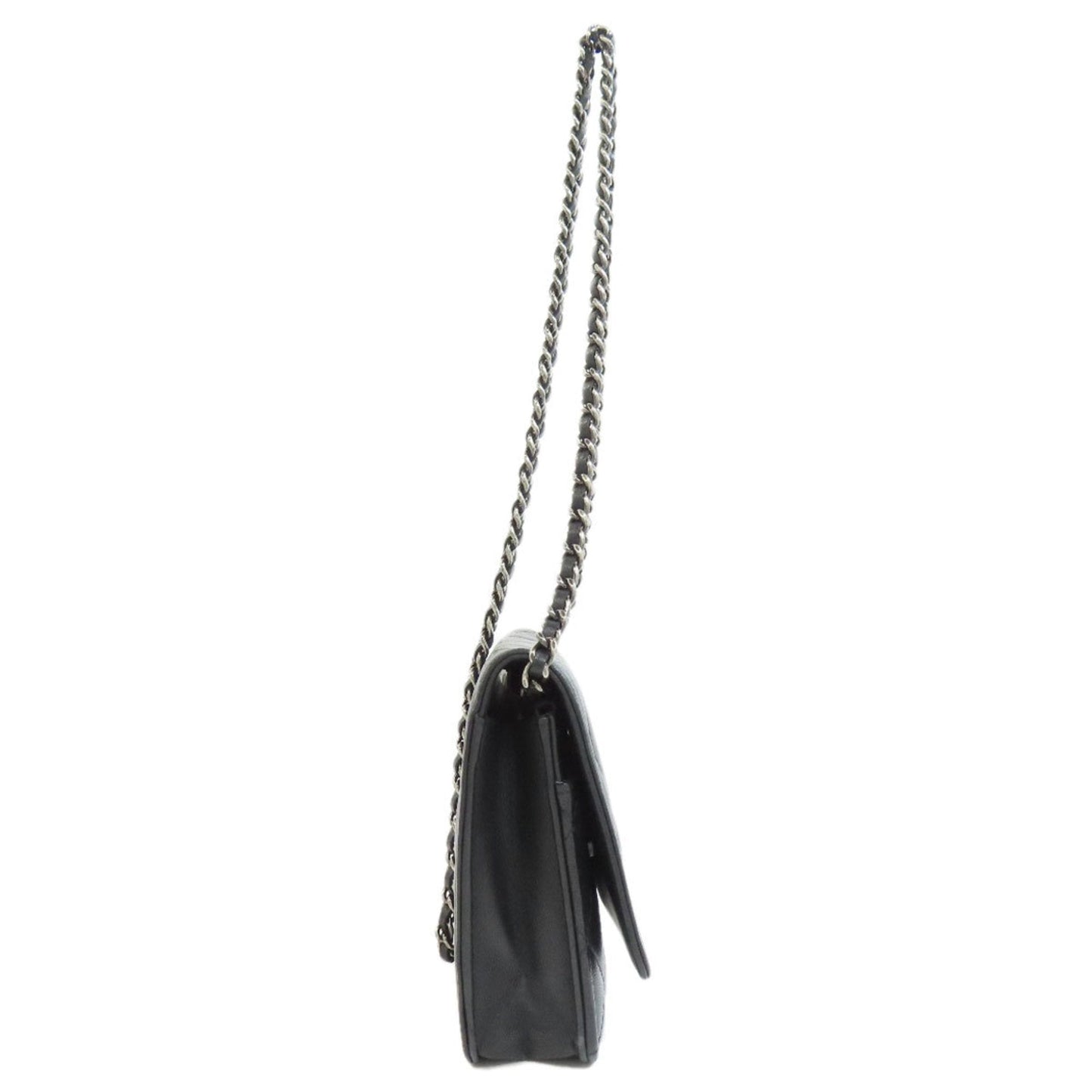 Chanel Boy Chanel Black Leather Chain/Shoulder Wallet ()