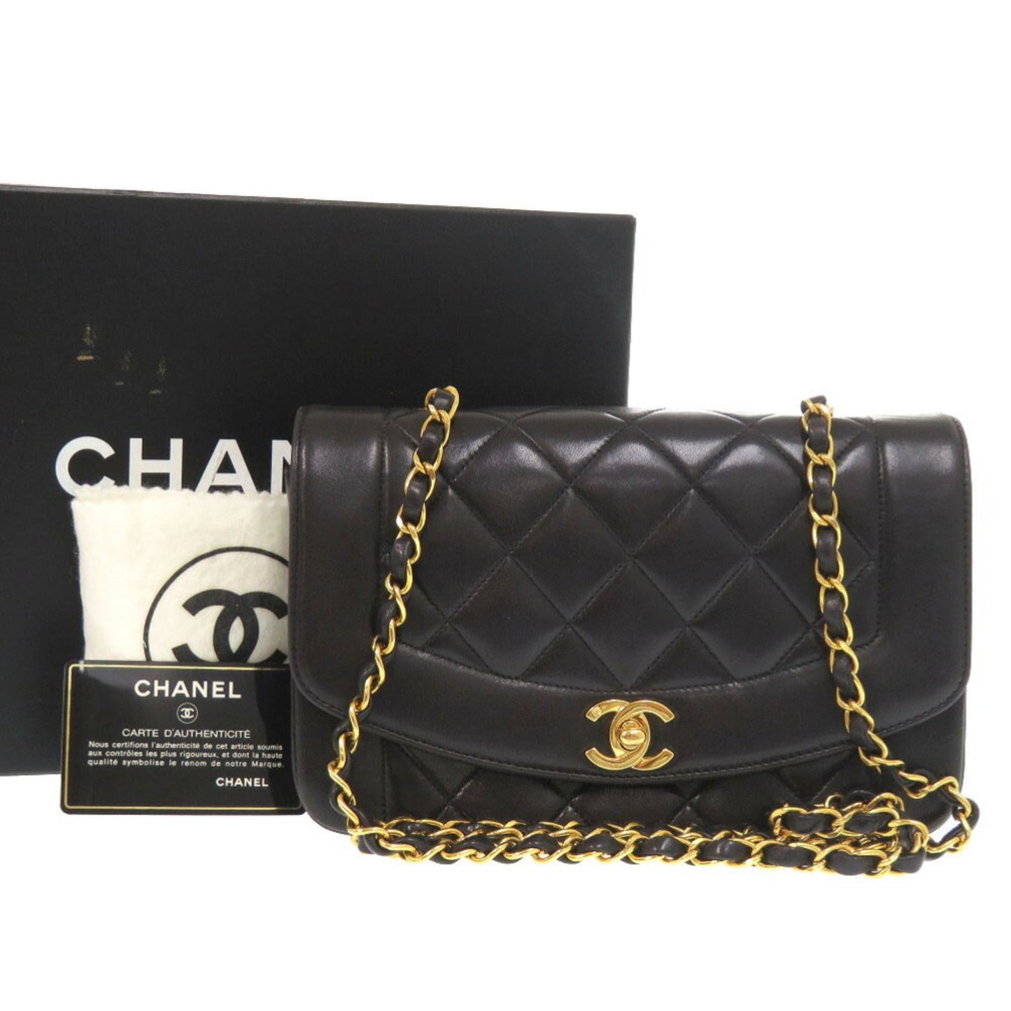 Chanel Black Leather Shoulder Bag ()