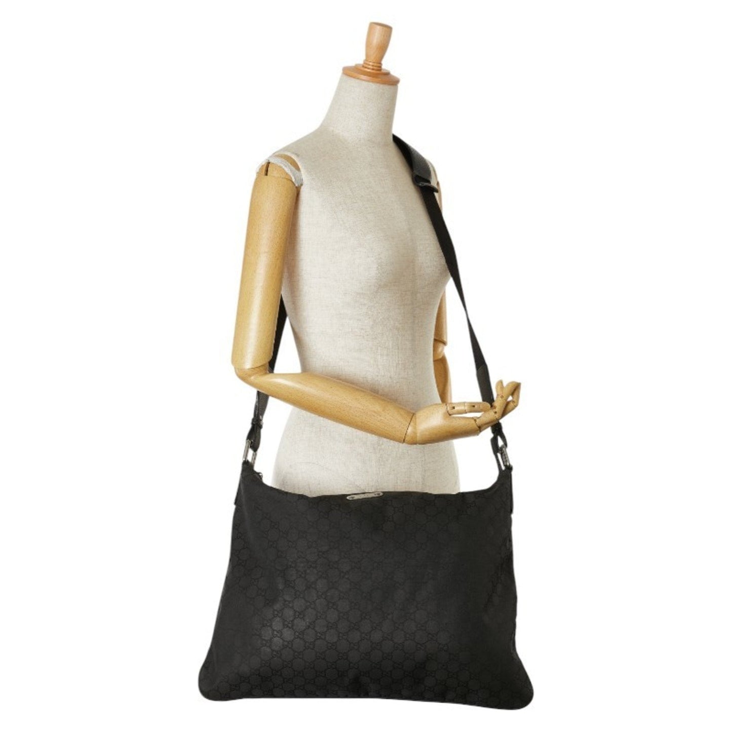 Gucci Black Nylon Leather Shoulder Bag ()