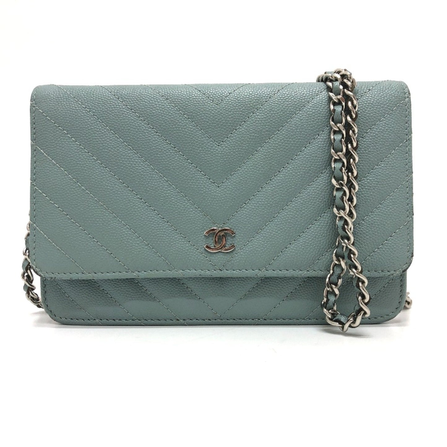 Chanel Blue Leather Shoulder Bag ()