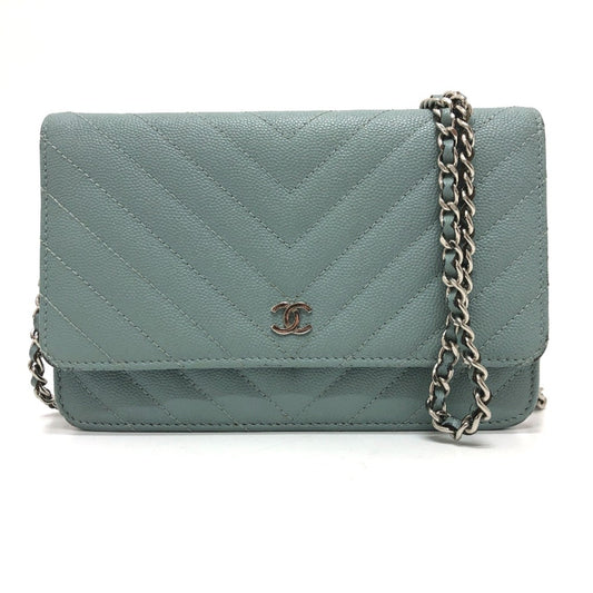 Chanel Blue Leather Shoulder Bag ()
