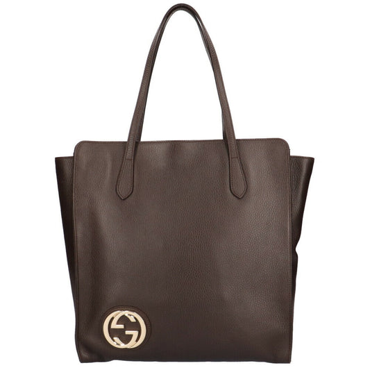 Gucci Daily Brown Leather Tote Bag ()