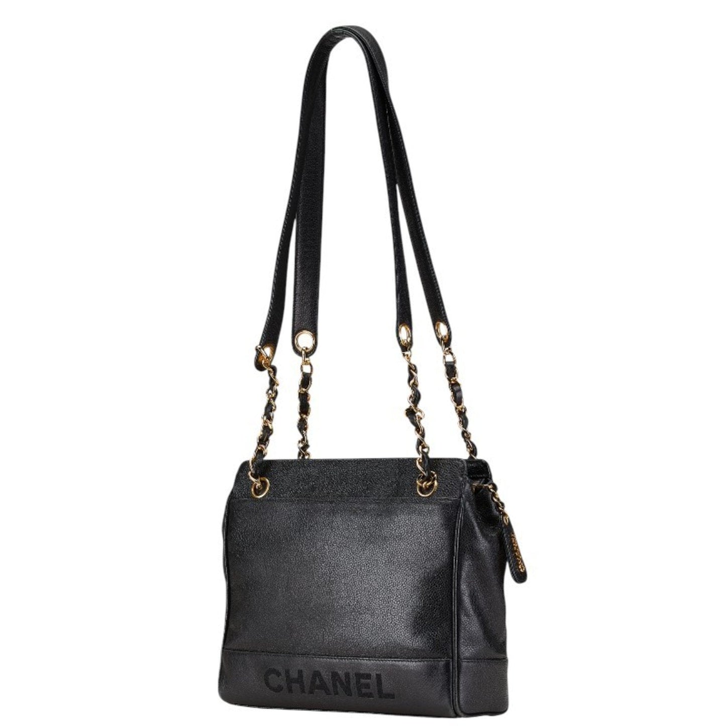 Chanel Black Grained Calfskin Tote Bag ()