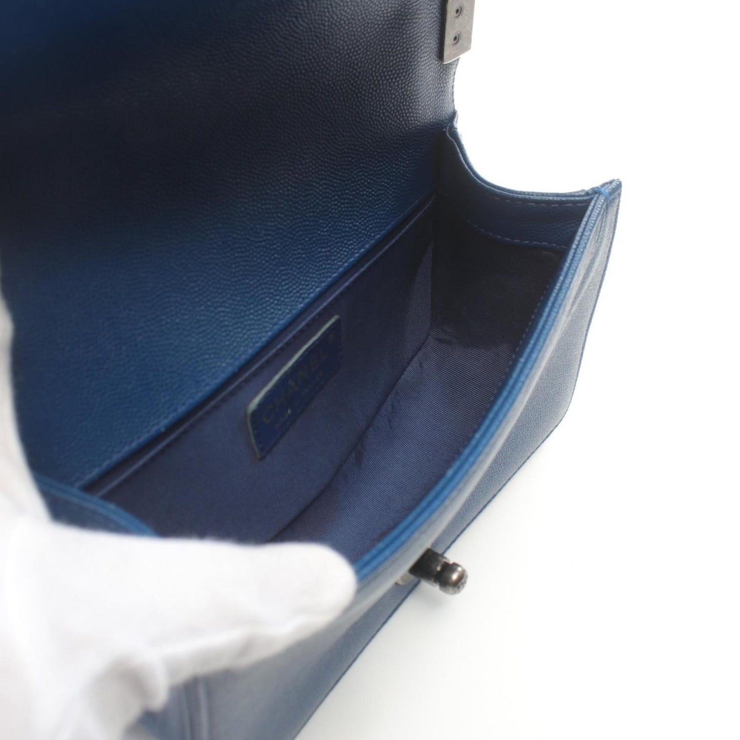 Chanel Blue Leather Shoulder Bag ()