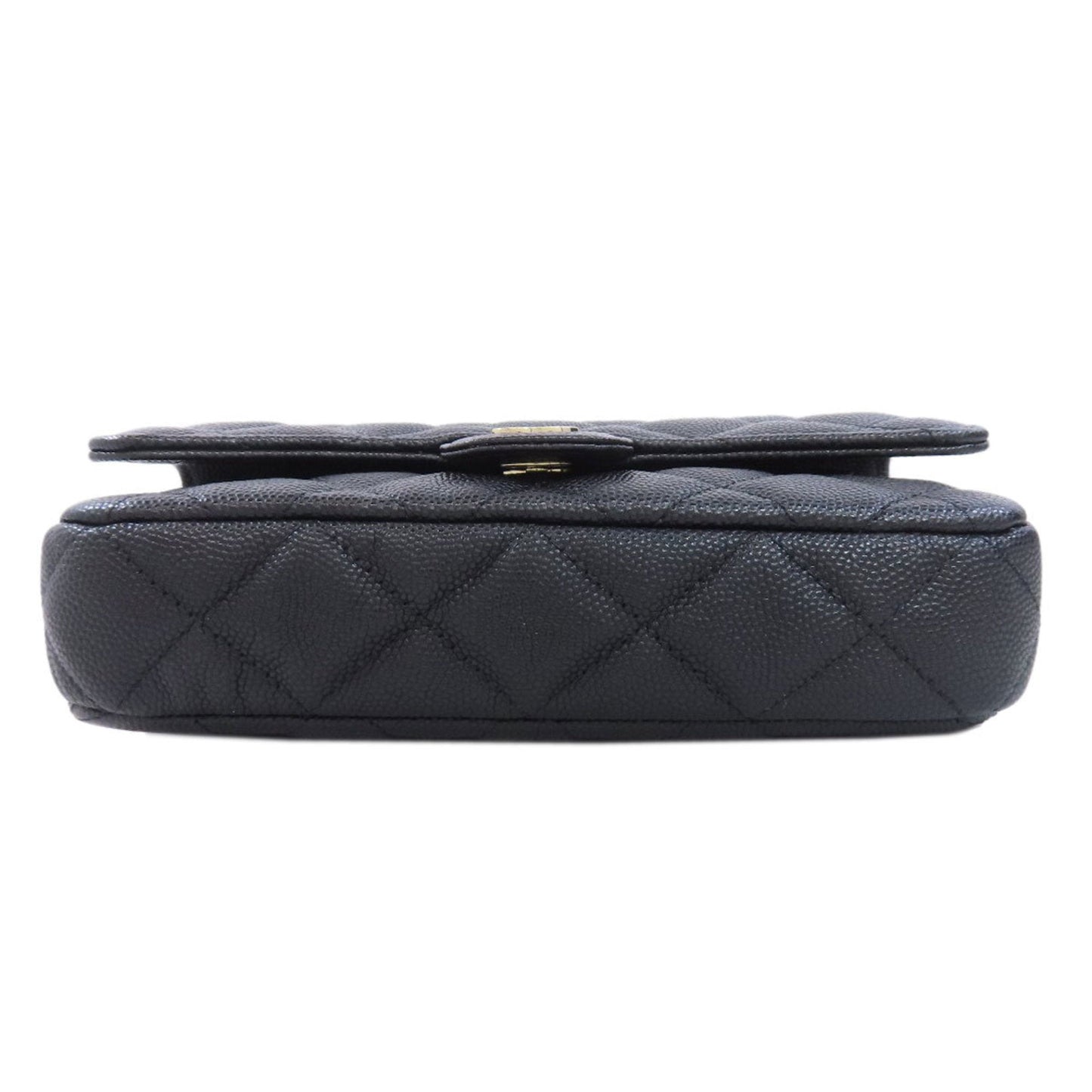 Chanel Black Caviar Leather Shoulder Bag ()