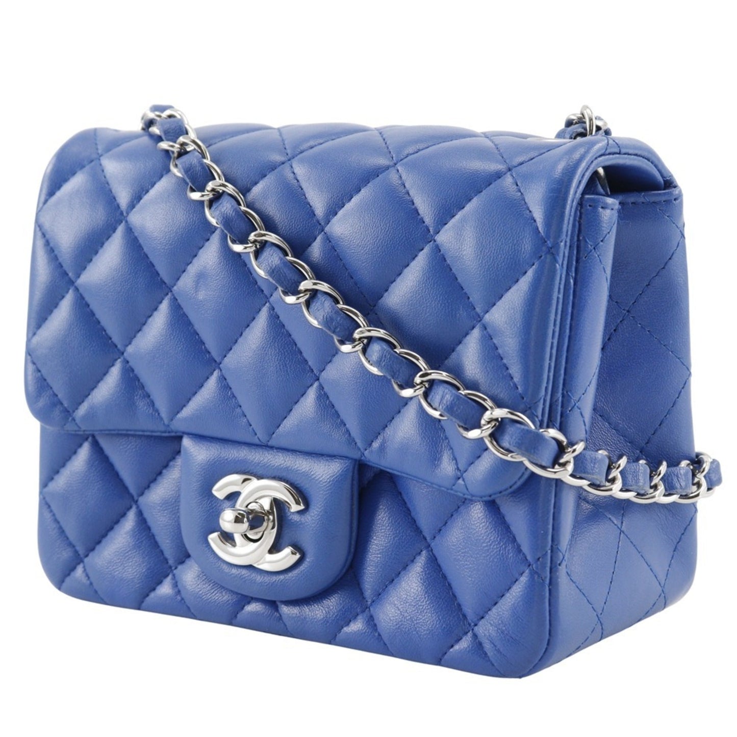 Chanel Blue Leather Shoulder Bag ()