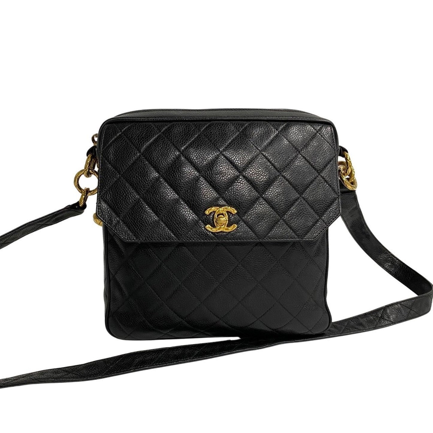 Chanel Black Leather Shoulder Bag ()