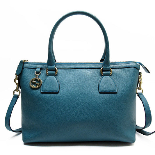 Gucci Green Leather Handbag Shoulder Bag ()