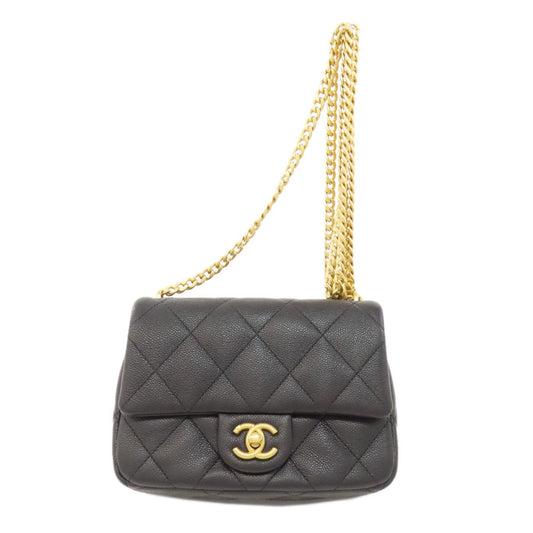 Chanel Black Caviar Leather Shoulder Bag ()