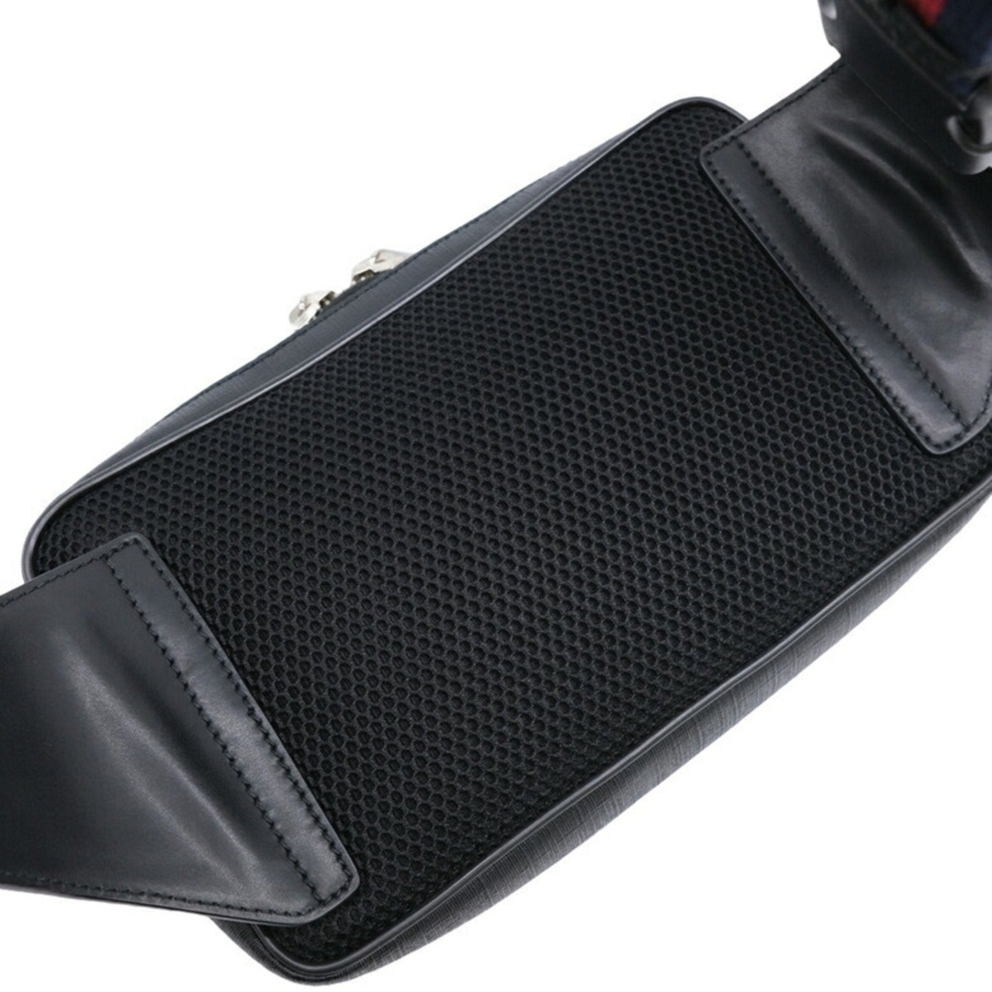 Gucci Black Gg Supreme Canvas Leather Sling Bag ()