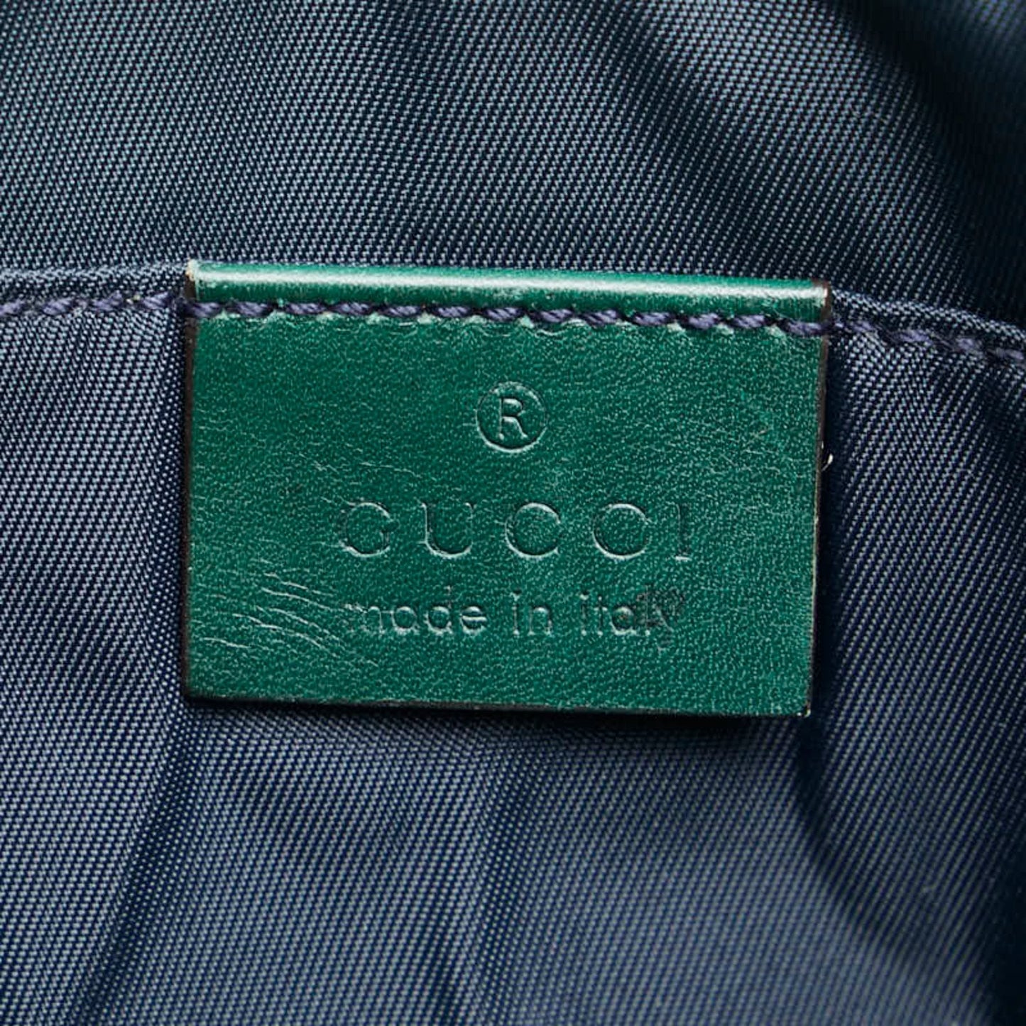 Gucci Green Navy Red Color Nylon Rubber Fanny Pack ()