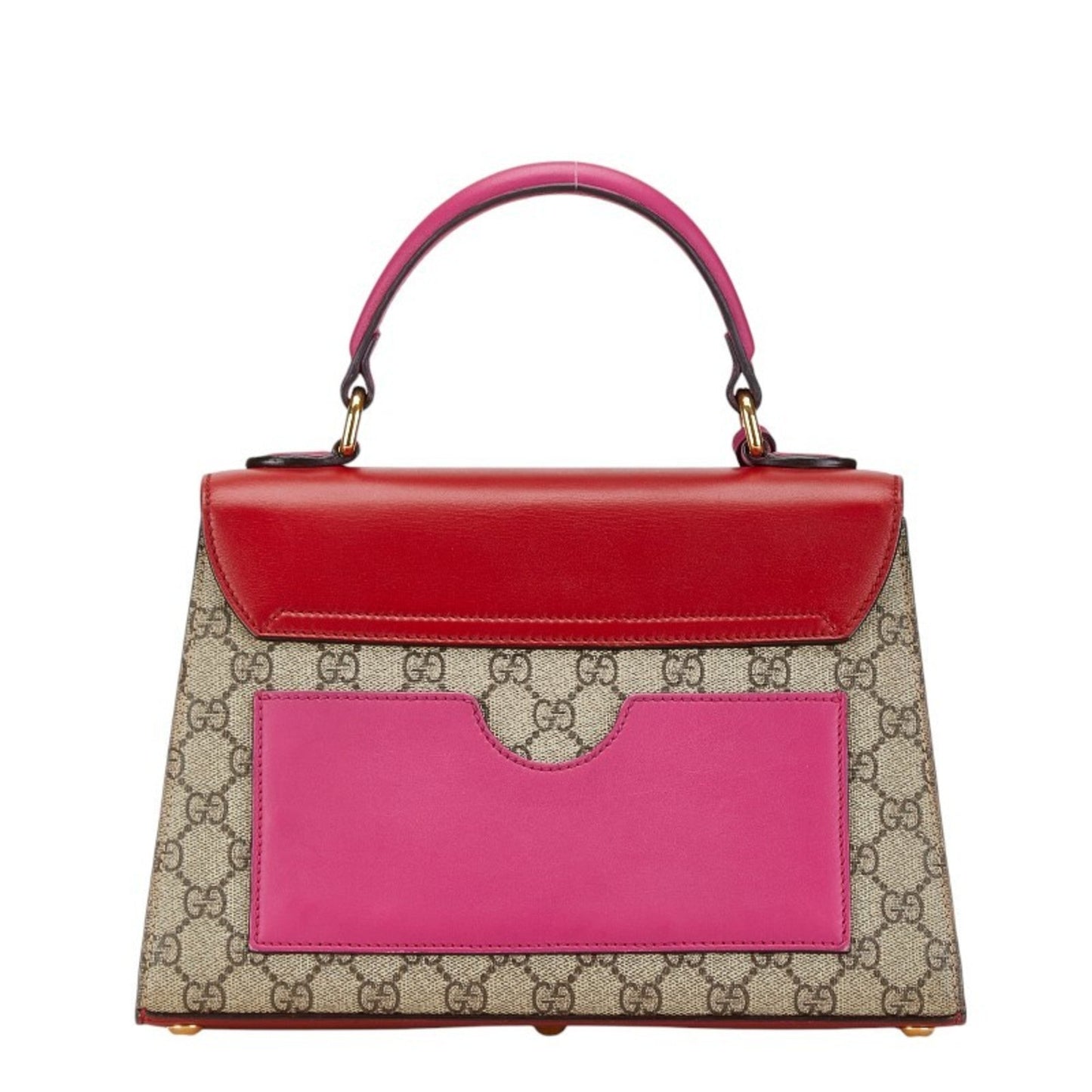 Gucci Beige Pink Red Color Pvc Leather Handbag Shoulder Bag ()