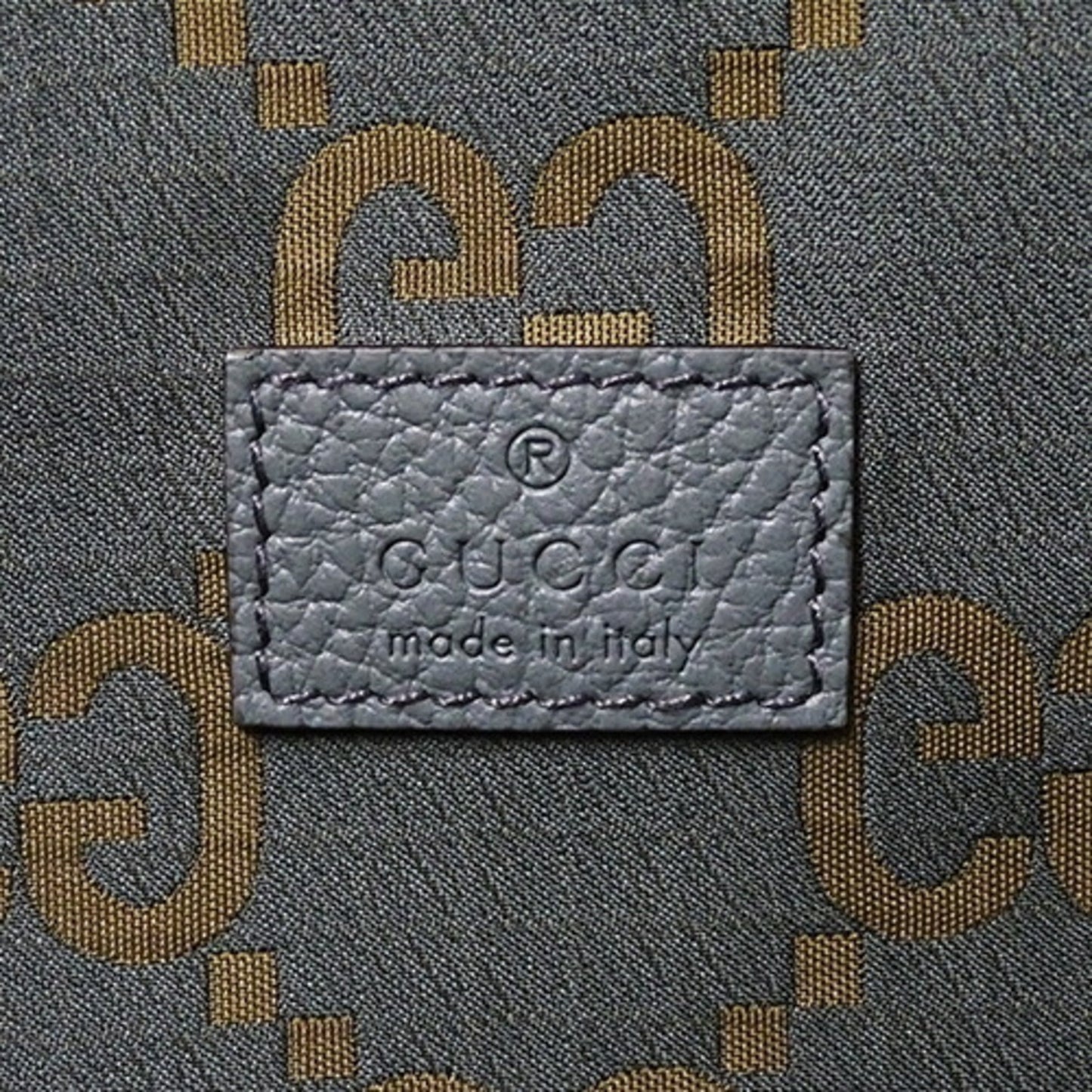 Gucci Beige Green Khaki Nylon Sling Bag ()