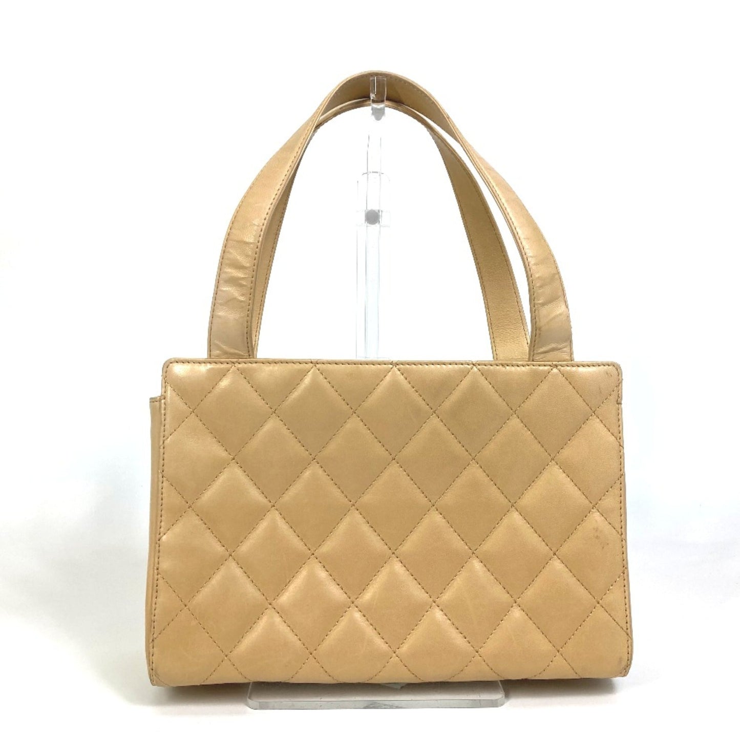 Chanel Beige Leather Handbag ()