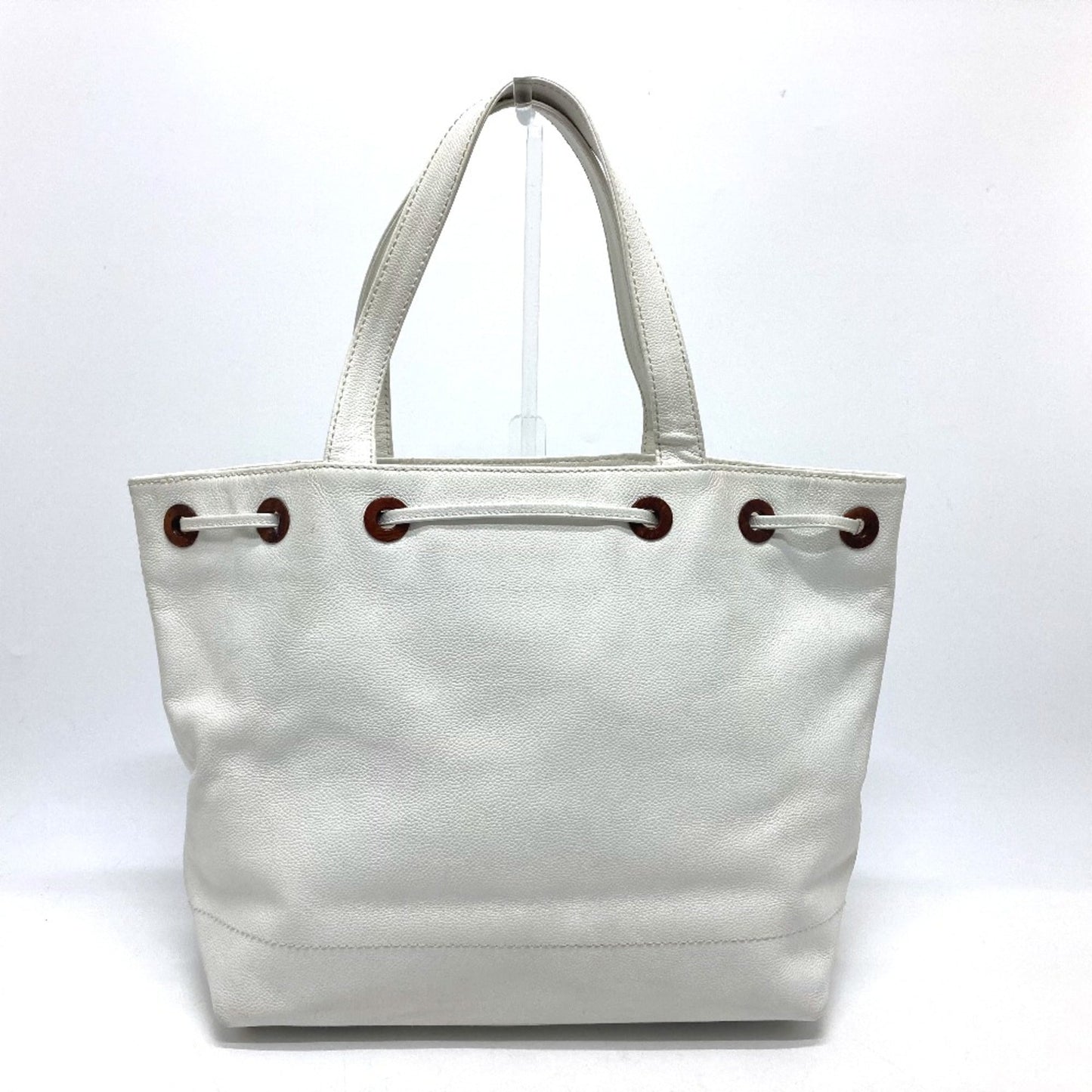 Chanel White Leather Tote Bag ()