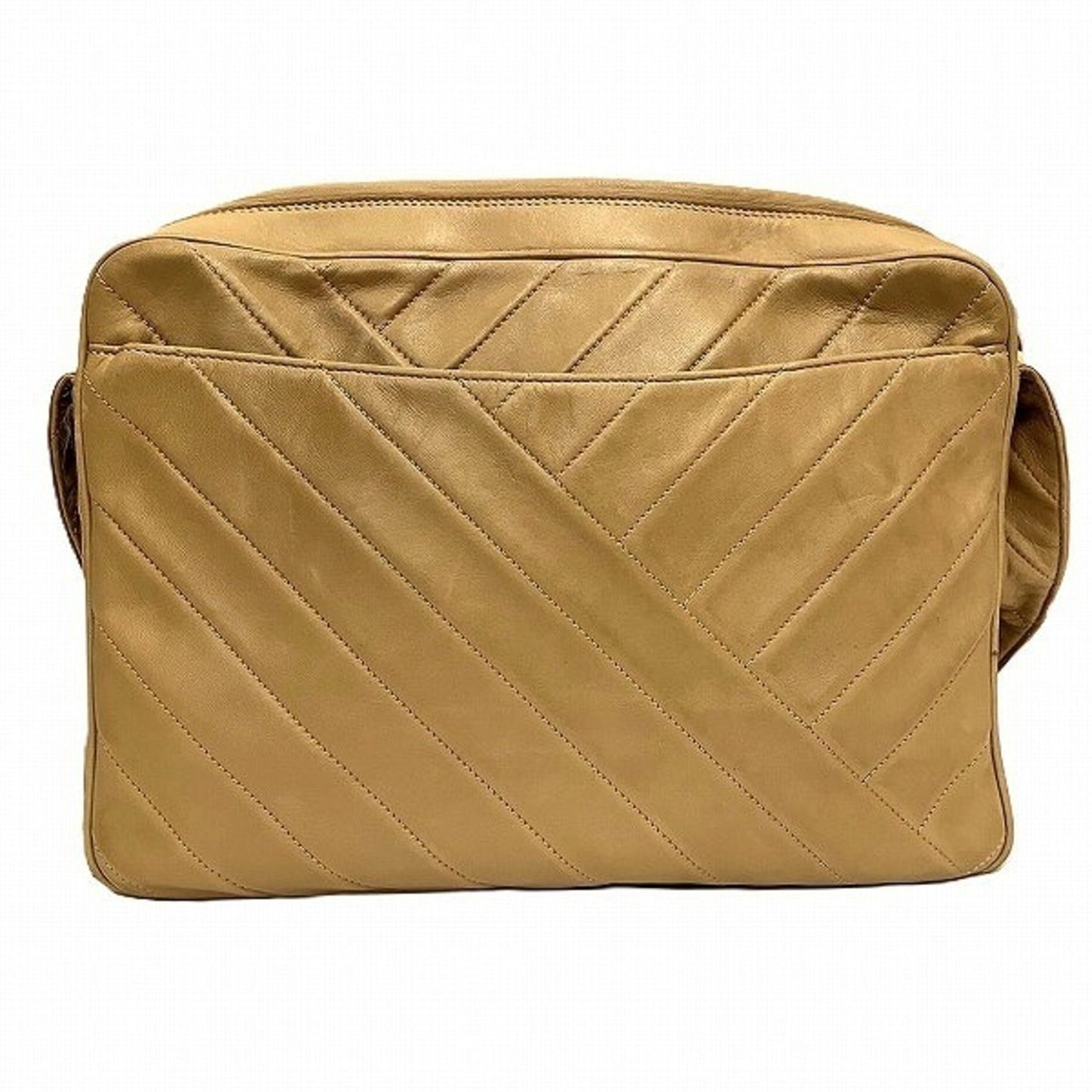 Chanel Beige Leather Shoulder Bag ()