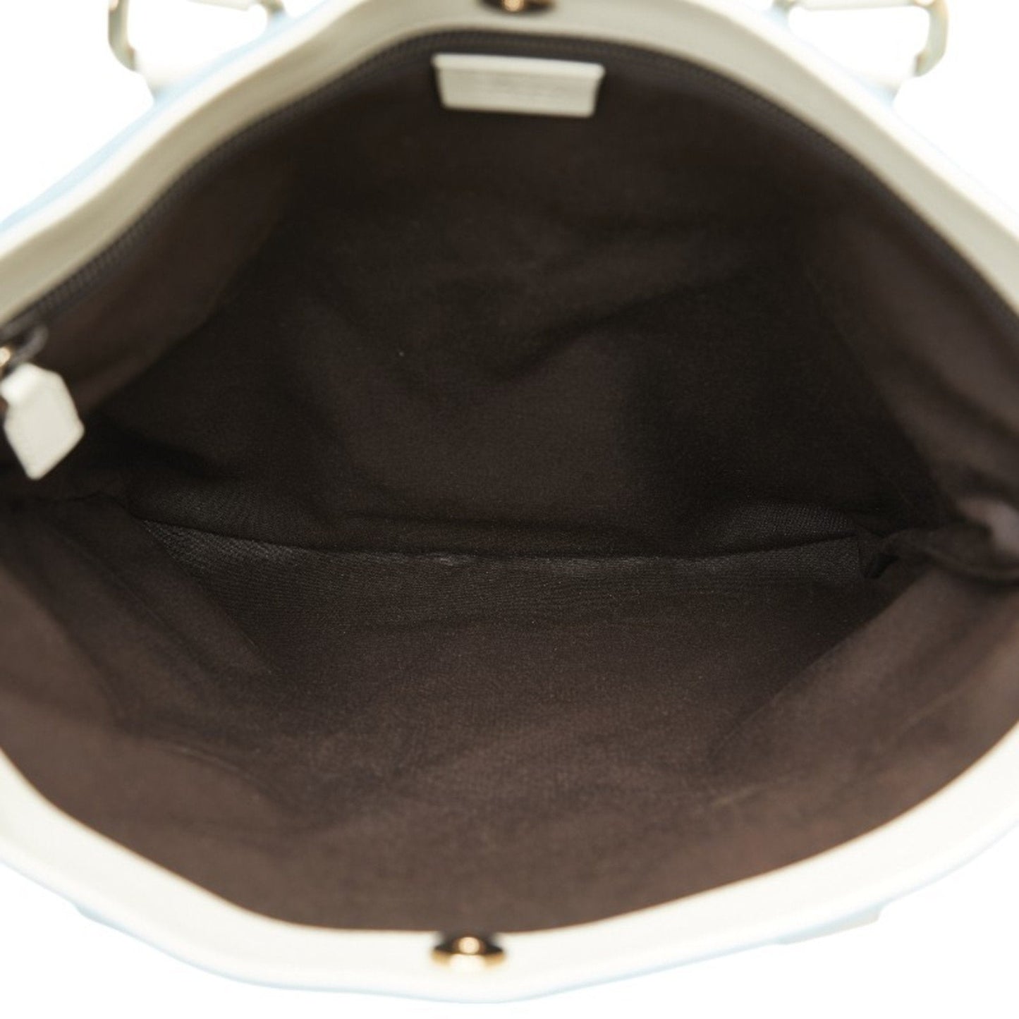 Gucci Blue White Canvas Leather Shoulder Bag Tote Bag ()