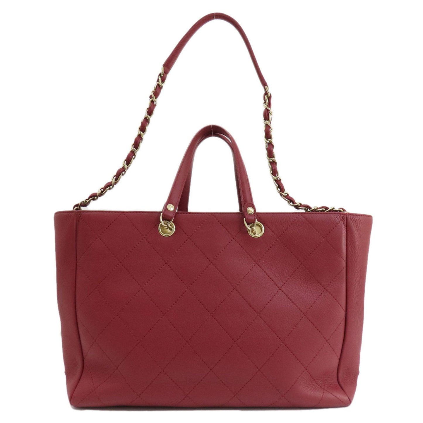 Chanel Bordeaux Leather Handbag ()