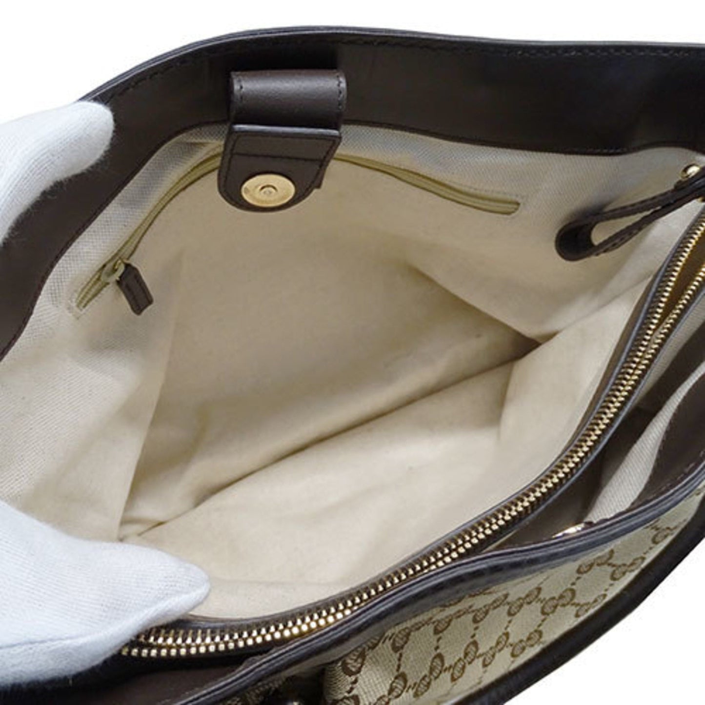 Gucci Beige Brown Gg Canvas Tote Bag ()