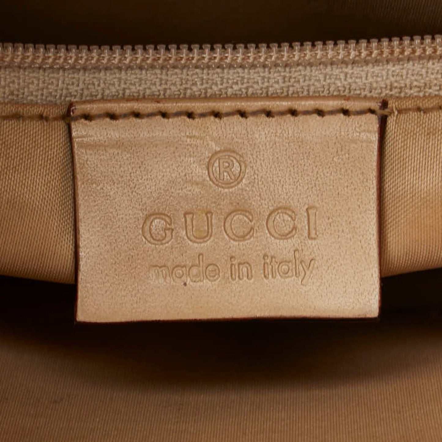 Gucci Beige Leather Handbag Shoulder Bag ()