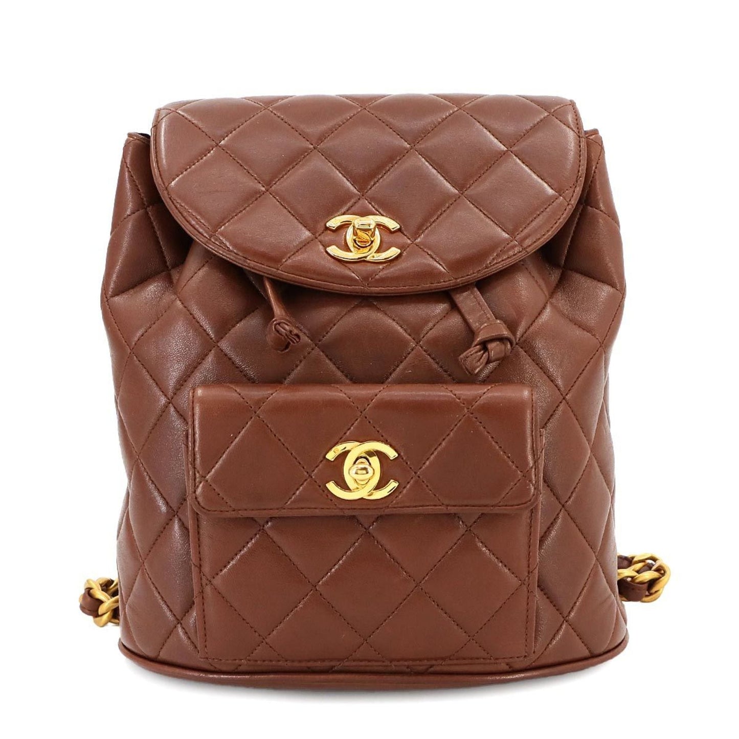 Chanel Brown Leather Backpack ()